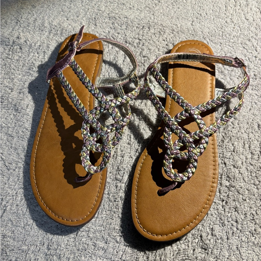 Wonder Nation Braided Sandals - Multicolor and Brown